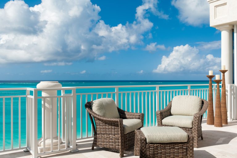 Penthouse three-bedroom suite and media room at The Venetian on Grace Bay in Providenciales, Turks and Caicos.
